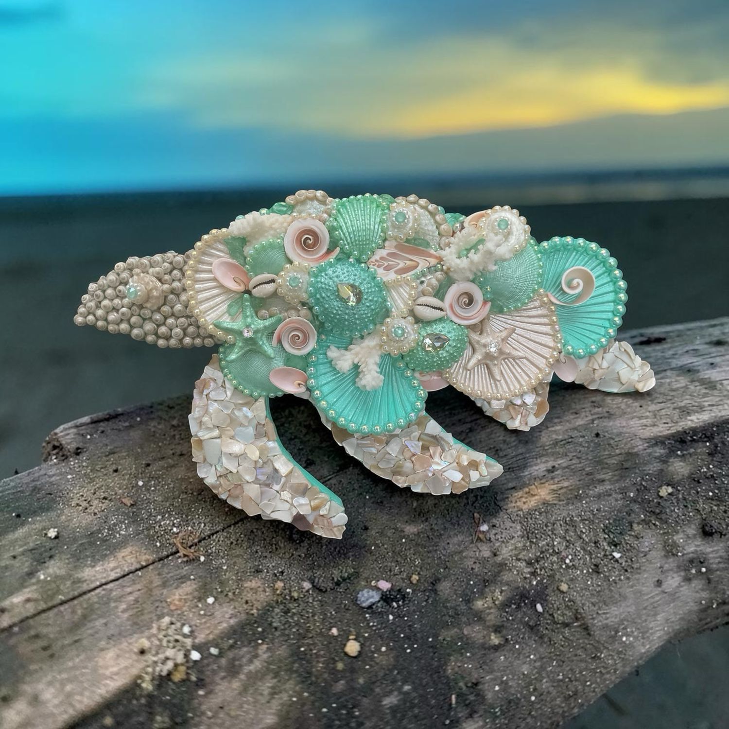 Small Light Blue Green Turtle