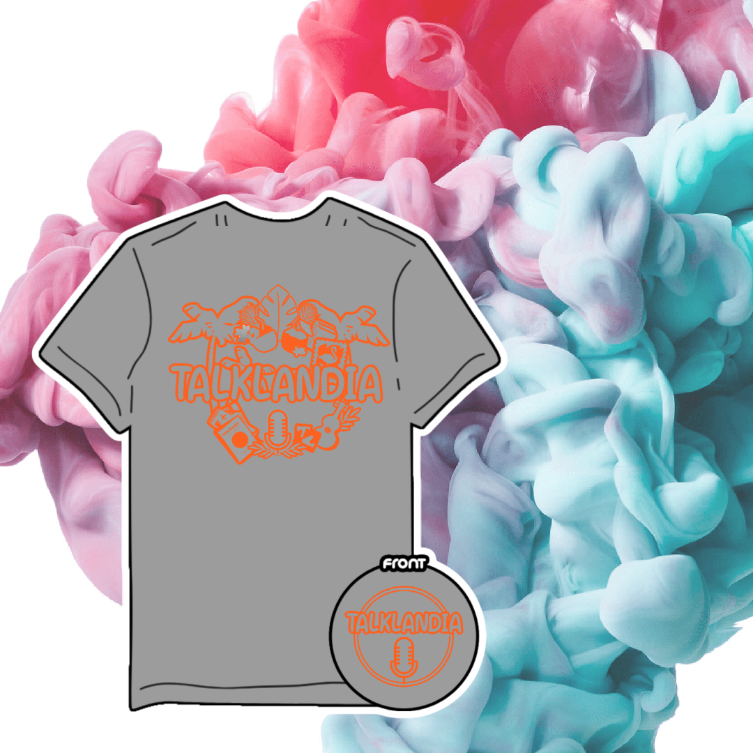Talklandia Shirt Gray/Bright Orange