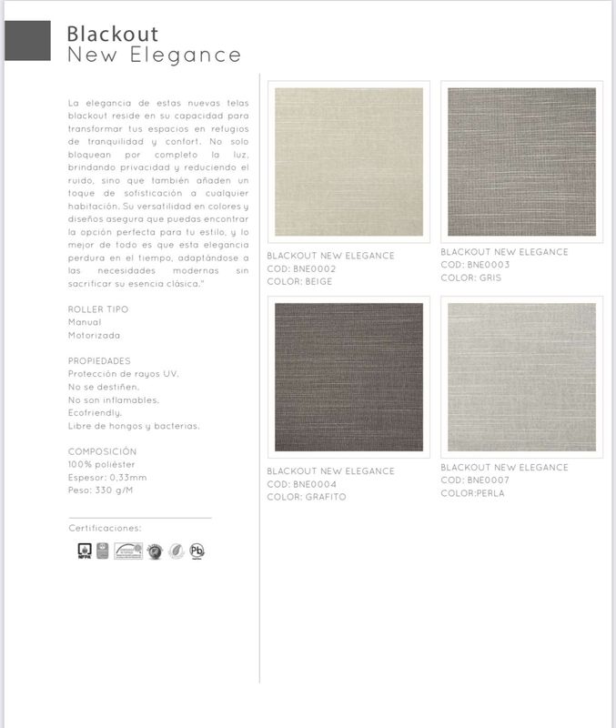 CORTINAS ROLLER DOBLES (BLACKOUT &amp; SUNSCREEN 5%)(PUEDEN INSTALARSE CON O SIN CENEFA).