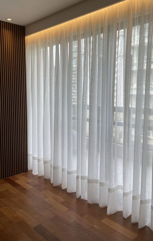 CORTINAS TRADICIONALES LINO GASA (PUEDEN INSTALARSE EN BARRAS O RIELES)