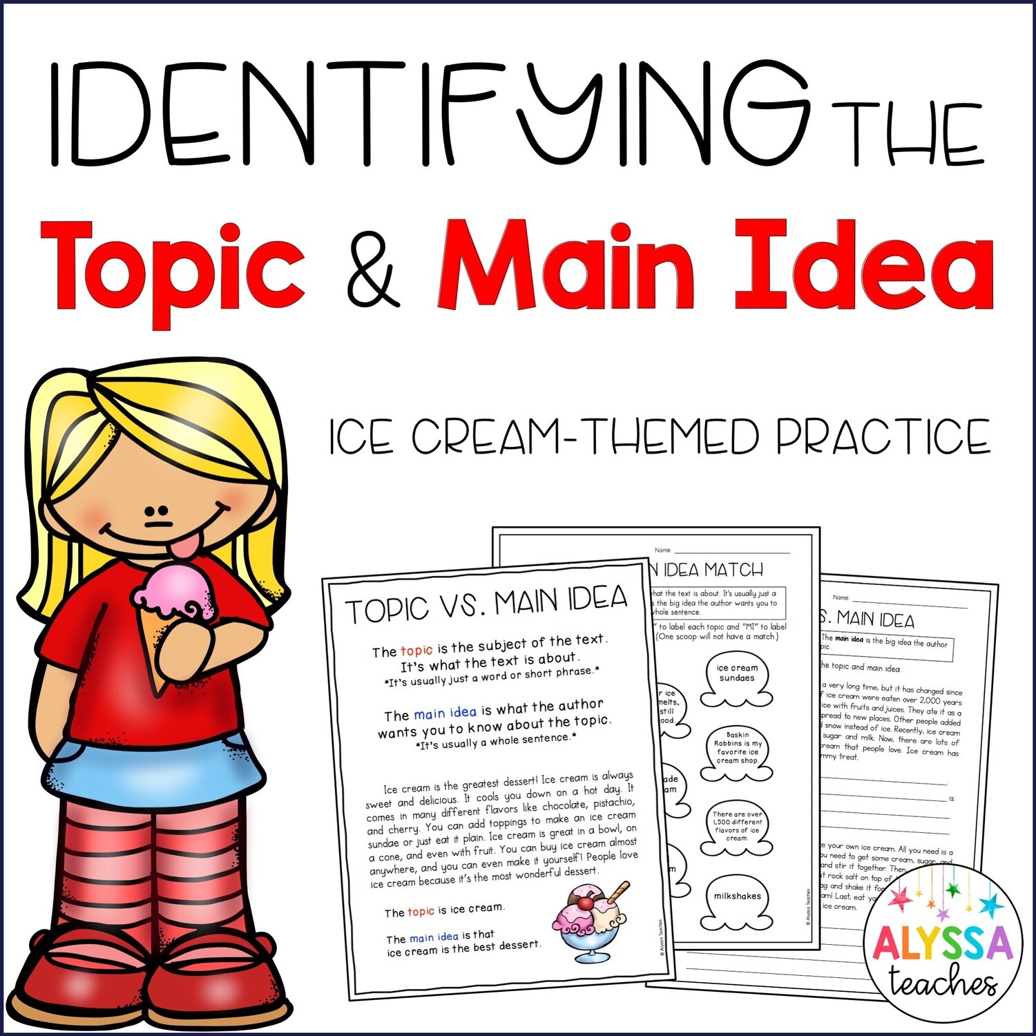 Topic and Main Idea Worksheets Regarding Main Idea Worksheet 4th Grade