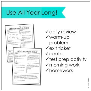 4th grade daily language arts review worksheets