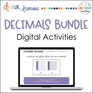 Digital Decimals Activities Bundle | 4th Grade