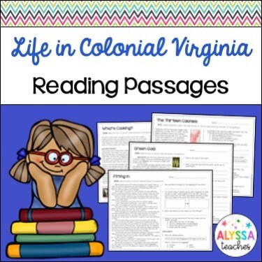 Colonial Virginia Reading Passages and Questions