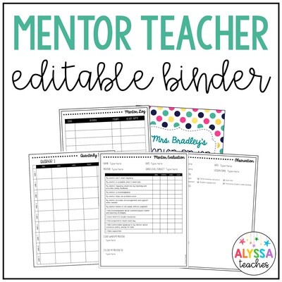 Mentor Teacher Binder