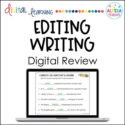Digital Editing Writing Activities