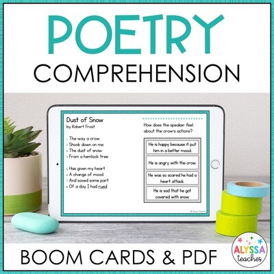 Poetry Reading Comprehension and Questions (Print & Digital)