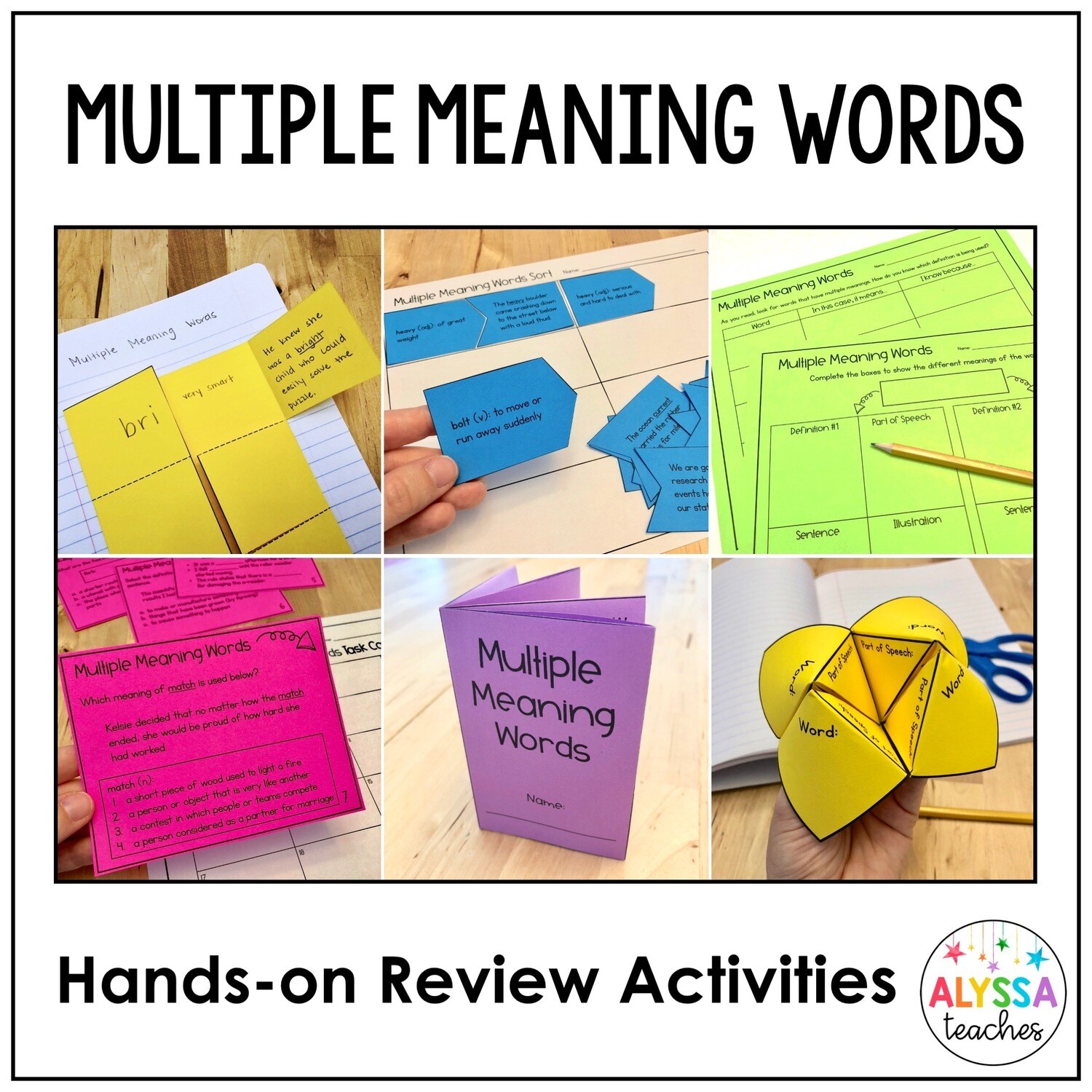Multiple Meaning Words Activities