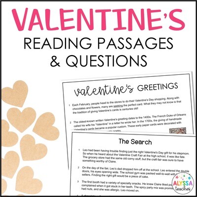 Valentine's Day Reading Passages with Comprehension Questions