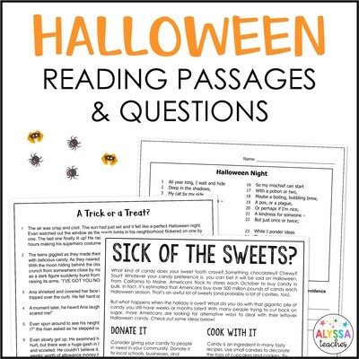 Halloween Reading Passages with Comprehension Questions