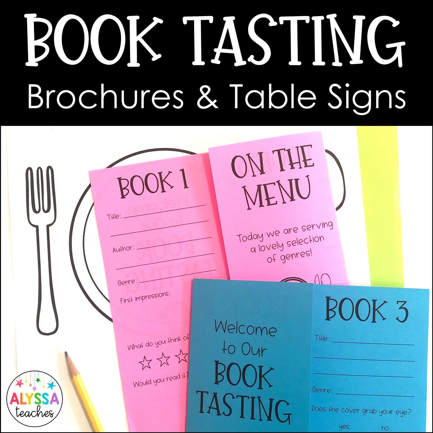 Book Tasting Brochures and Signs