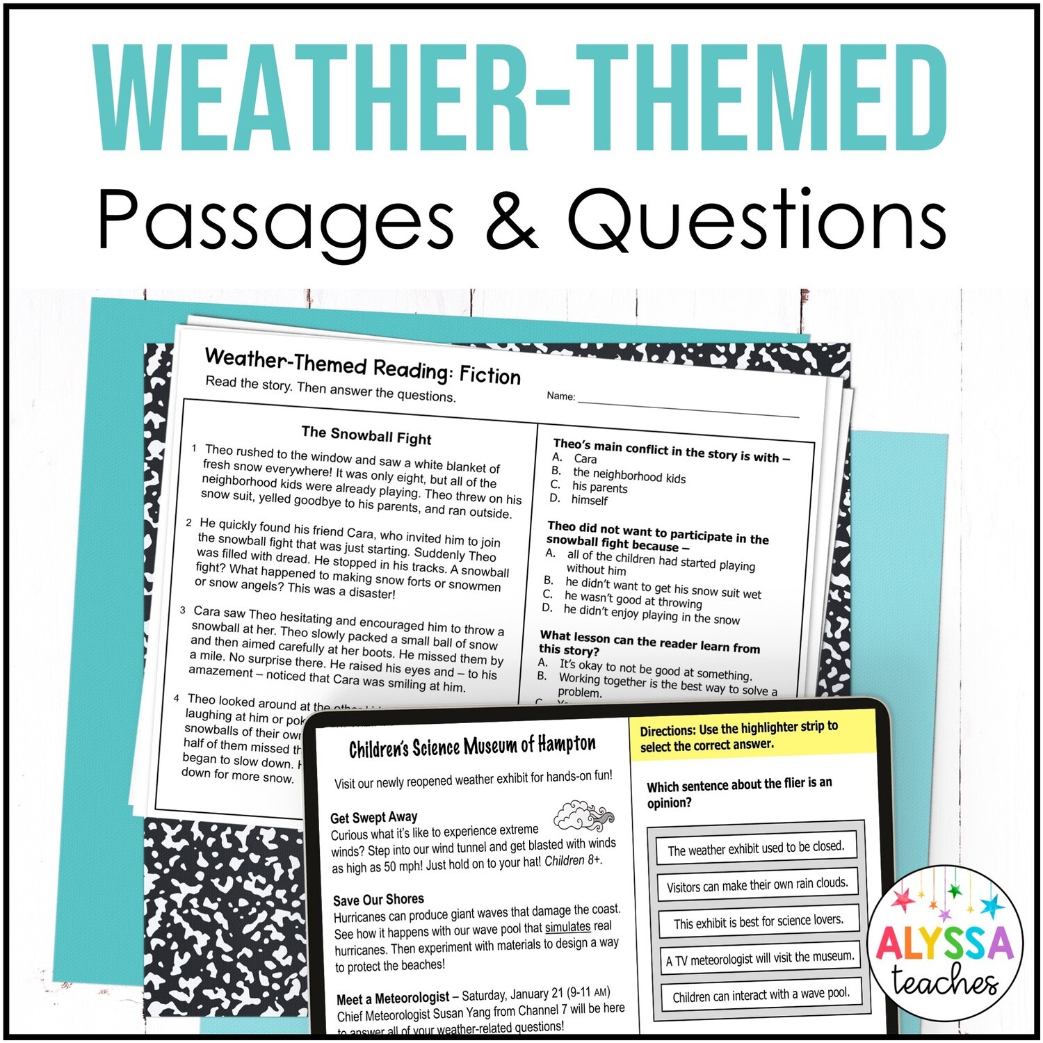 Weather-themed Reading Passages (Digital & Print)