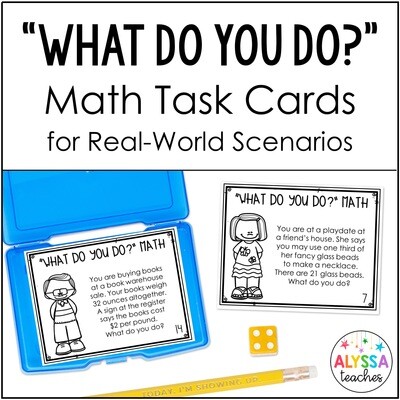 Real World Math Word Problems Task Cards
