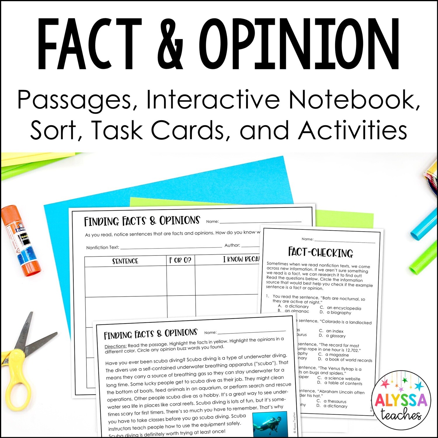 Fact and Opinion Activities