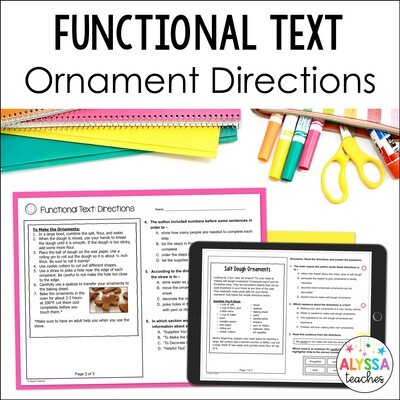 Functional Text Comprehension | Directions | 4th Grade