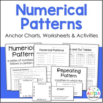 Numerical Patterns Worksheets (4th & 5th Grade)