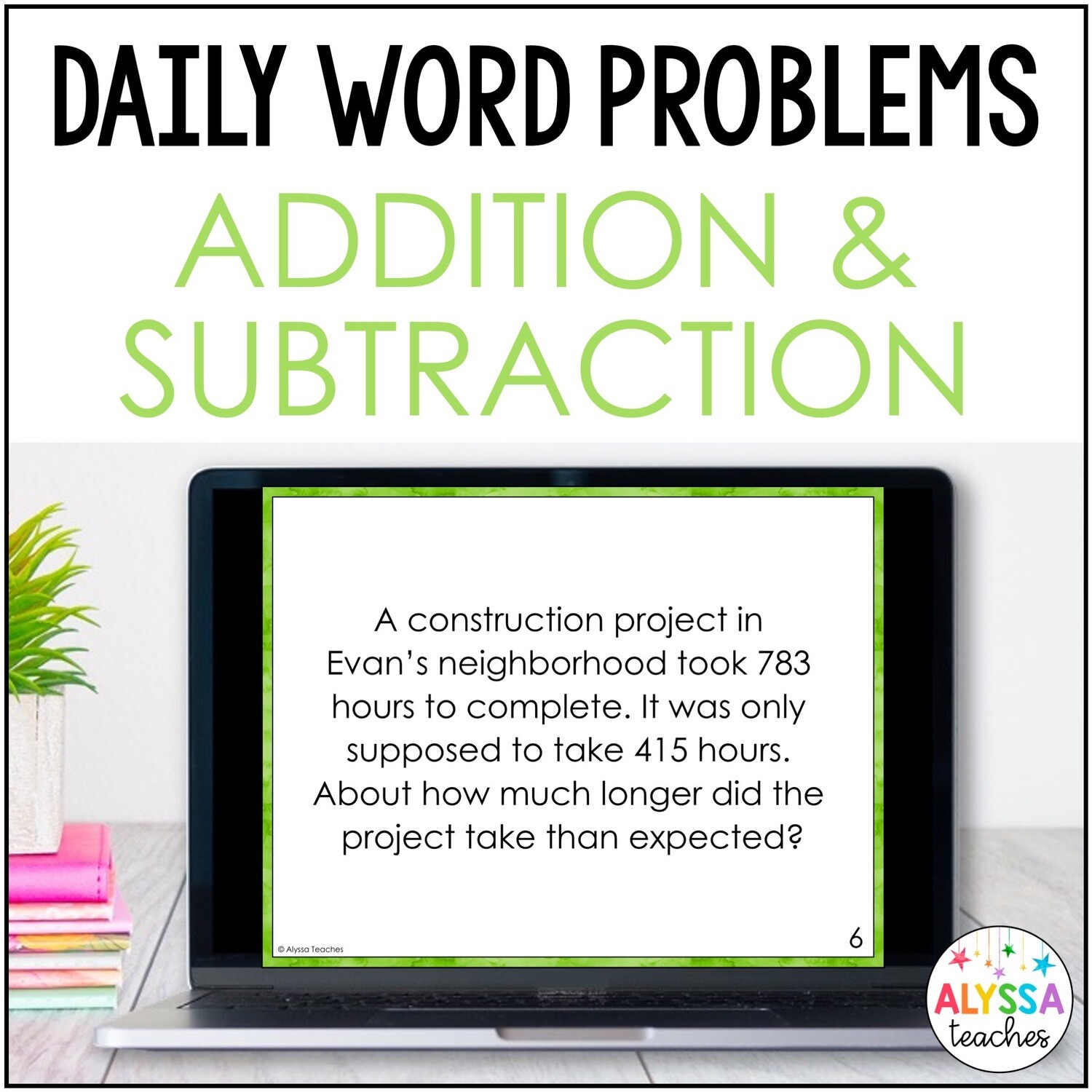 Addition and Subtraction Word Problems for Daily Math Review