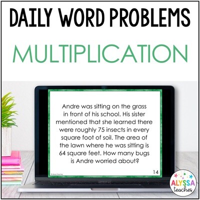 Multiplication Word Problems for Daily Math Review