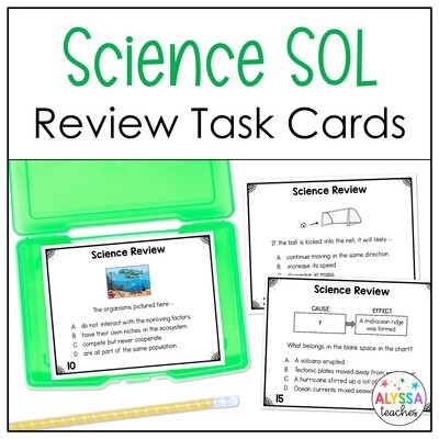 4th and 5th Grade Science SOL Review Task Cards