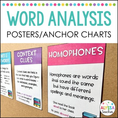 Word Analysis/Vocabulary Skills Posters