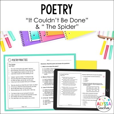 Poetry Comprehension Practice | 5th Grade