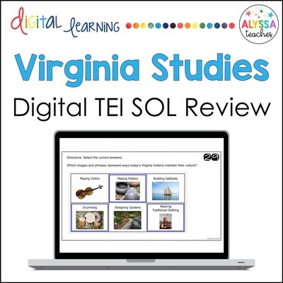 Virginia Studies SOL TEI Questions (Digital Review Activities)