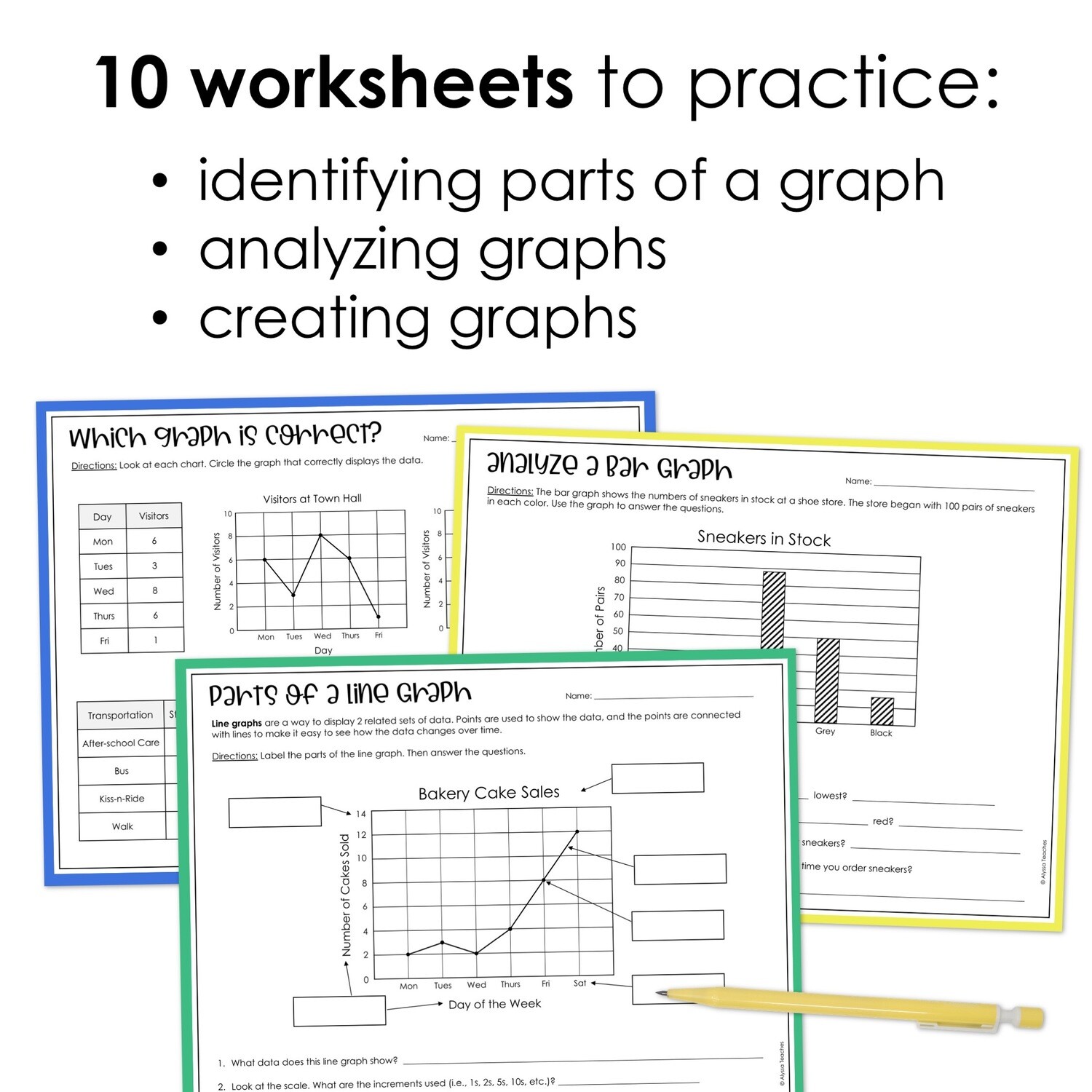 Printable Grade 5 Graphing Data Worksheets, image size:1500x1500