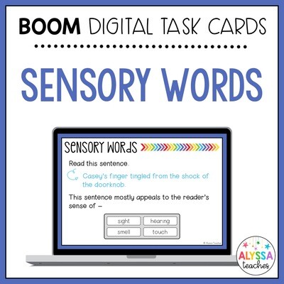Sensory Words Boom Cards