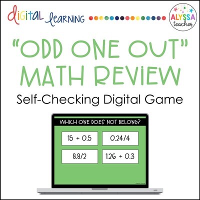 Digital 5th Grade Math SOL Review Game
