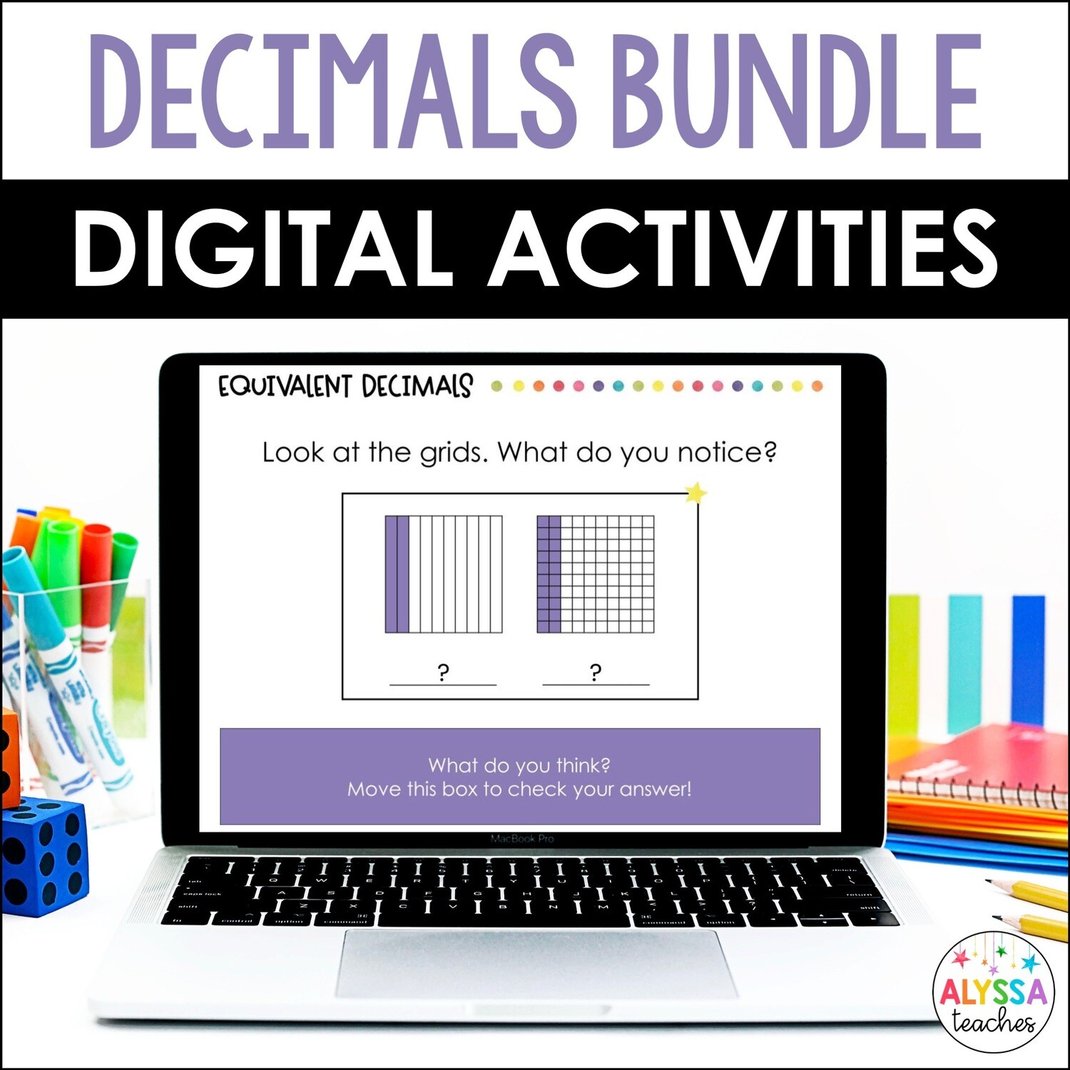 Digital Decimals Activities Bundle | 4th Grade