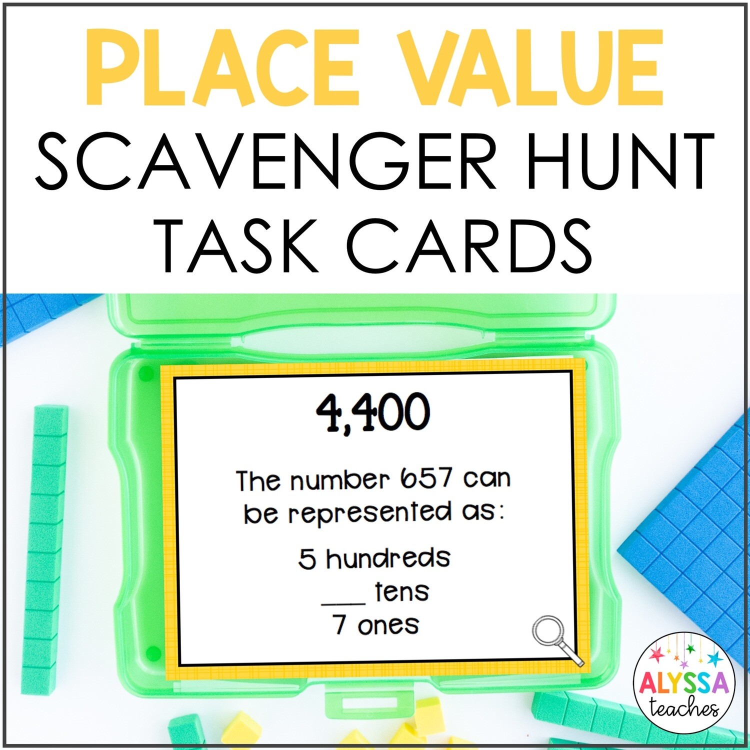 Place Value Scavenger Hunt Task Cards (3rd Grade)