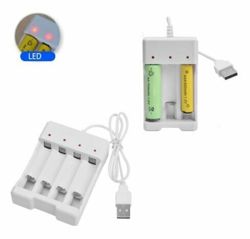 Cargador de Pilas con entrada USB