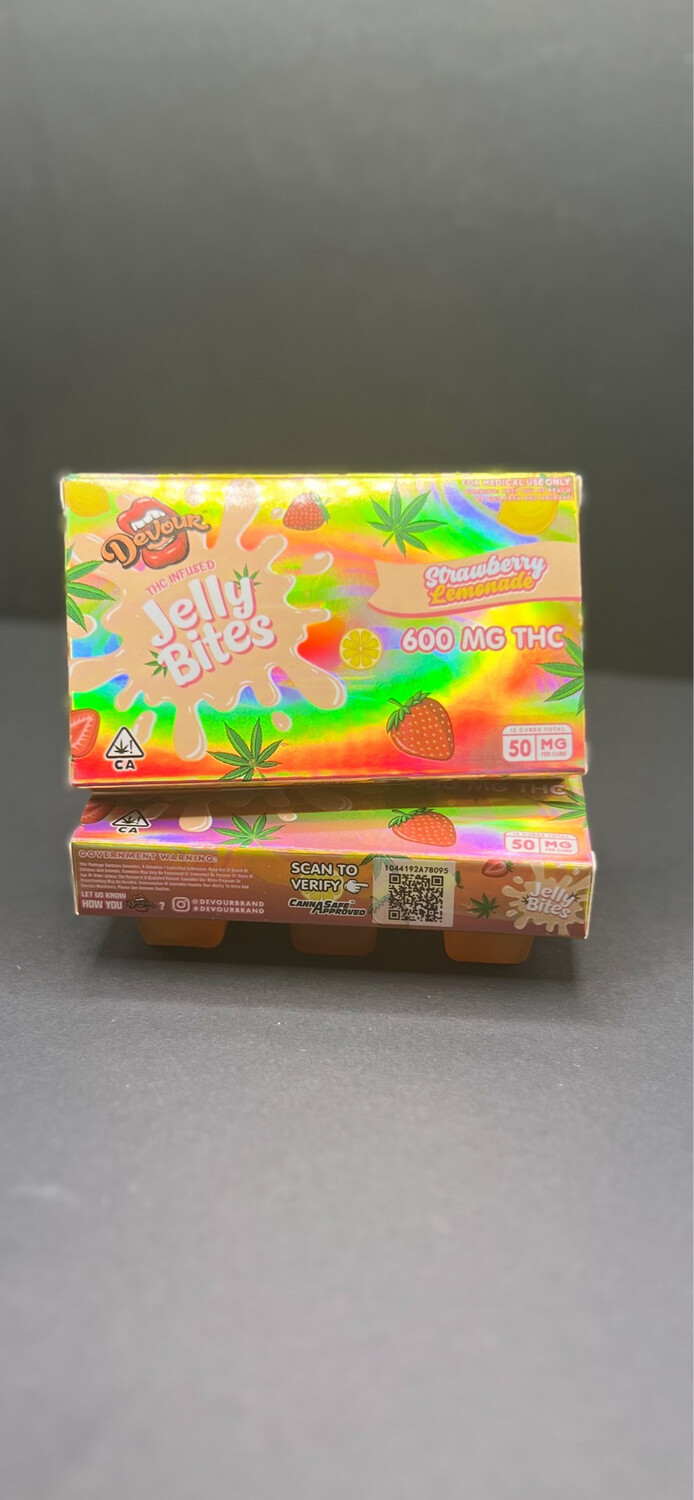 Devour Jelly Bites - Cherry 600mg THC