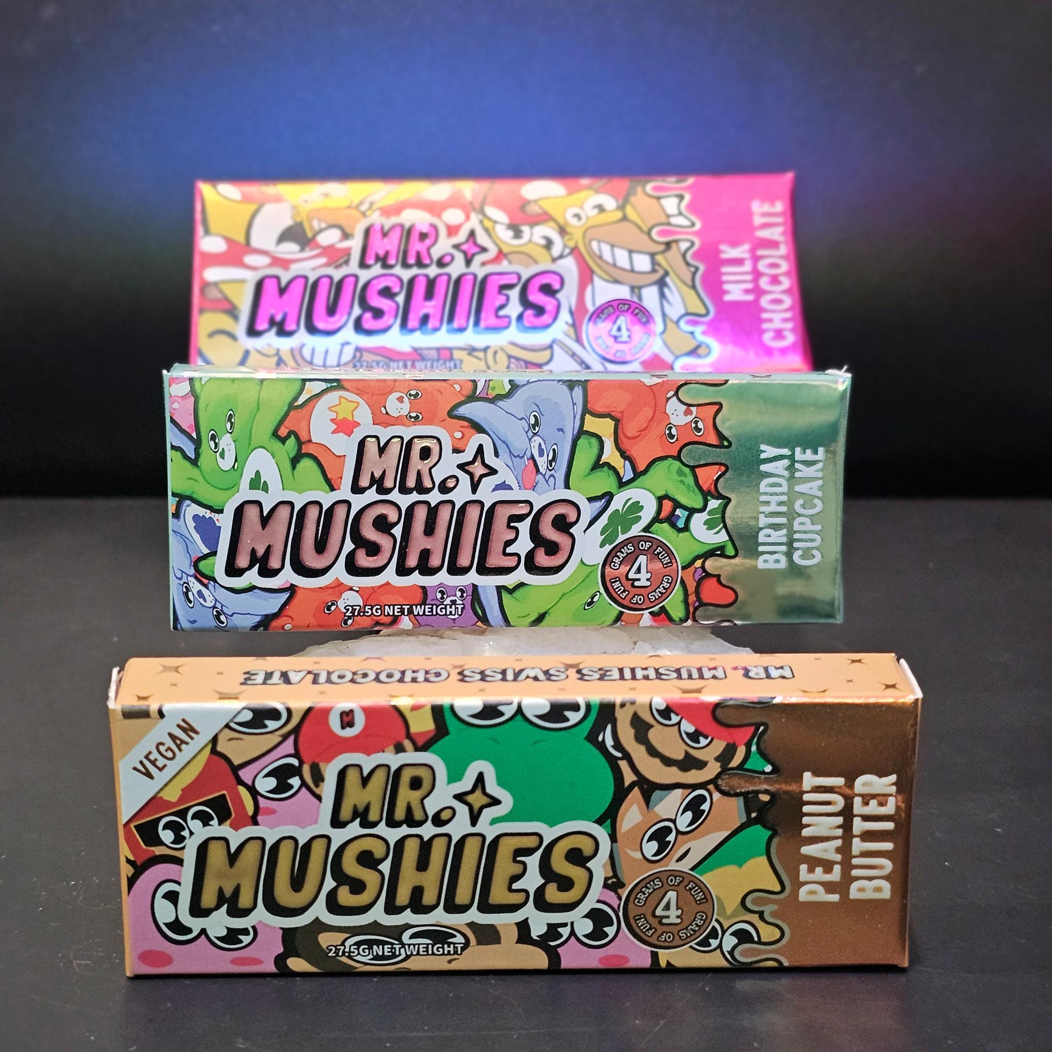 Mr. Mushies Mushroom Infused Swiss Chocolate Bars