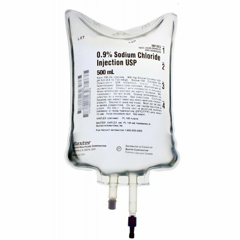 Baxter 2B1323Q Sodium Chloride 0.9% 500 mL CASE