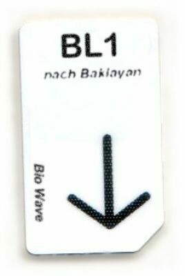 Chipcard Biowave  BL1, Energetische Unterst. bei Blutelektrifizierung