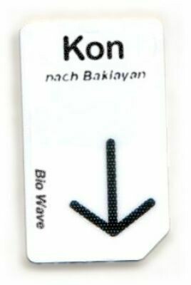 Chipcard Biowave KON,  Energetische Unterst. bei Konzentrationsschwäche