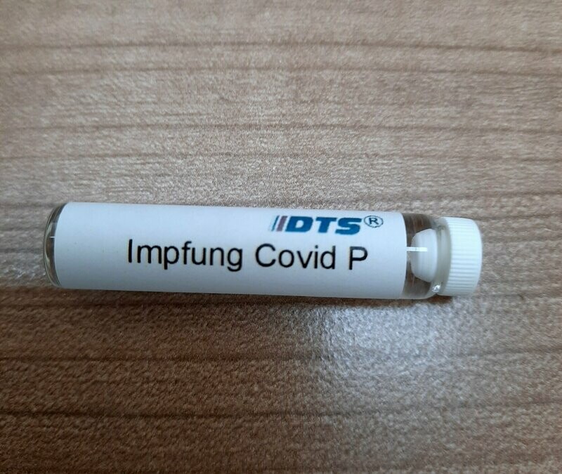 Testampulle Impfung COVID P