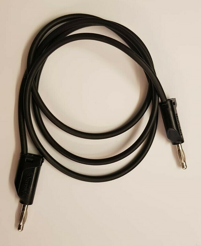 Kabel, (100 cm) mit Bananenstecker für Aufschwingbecher (schwarz)