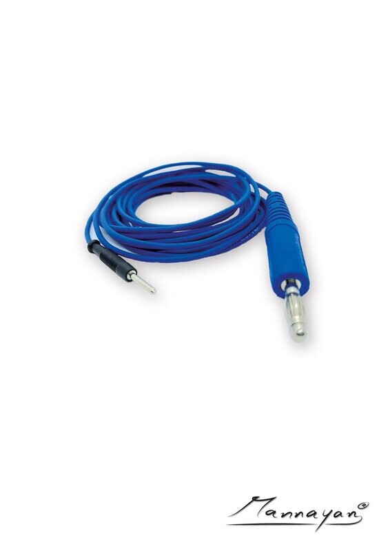 Kabel (2,5 m) mit Druckknopfadapter für Stoff-/Flächenelektrode (blau)