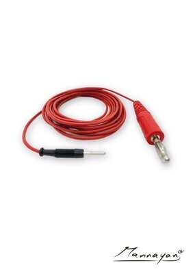 Kabel (2,5 m) mit Druckknopfadapter für Stoff-/Flächenelektrode (rot)