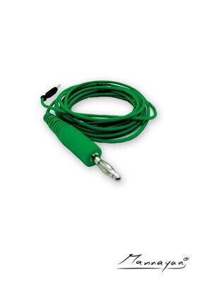 Kabel (2,5 m) mit Druckknopfadapter für Stoff-/Flächenelektrode (grün)