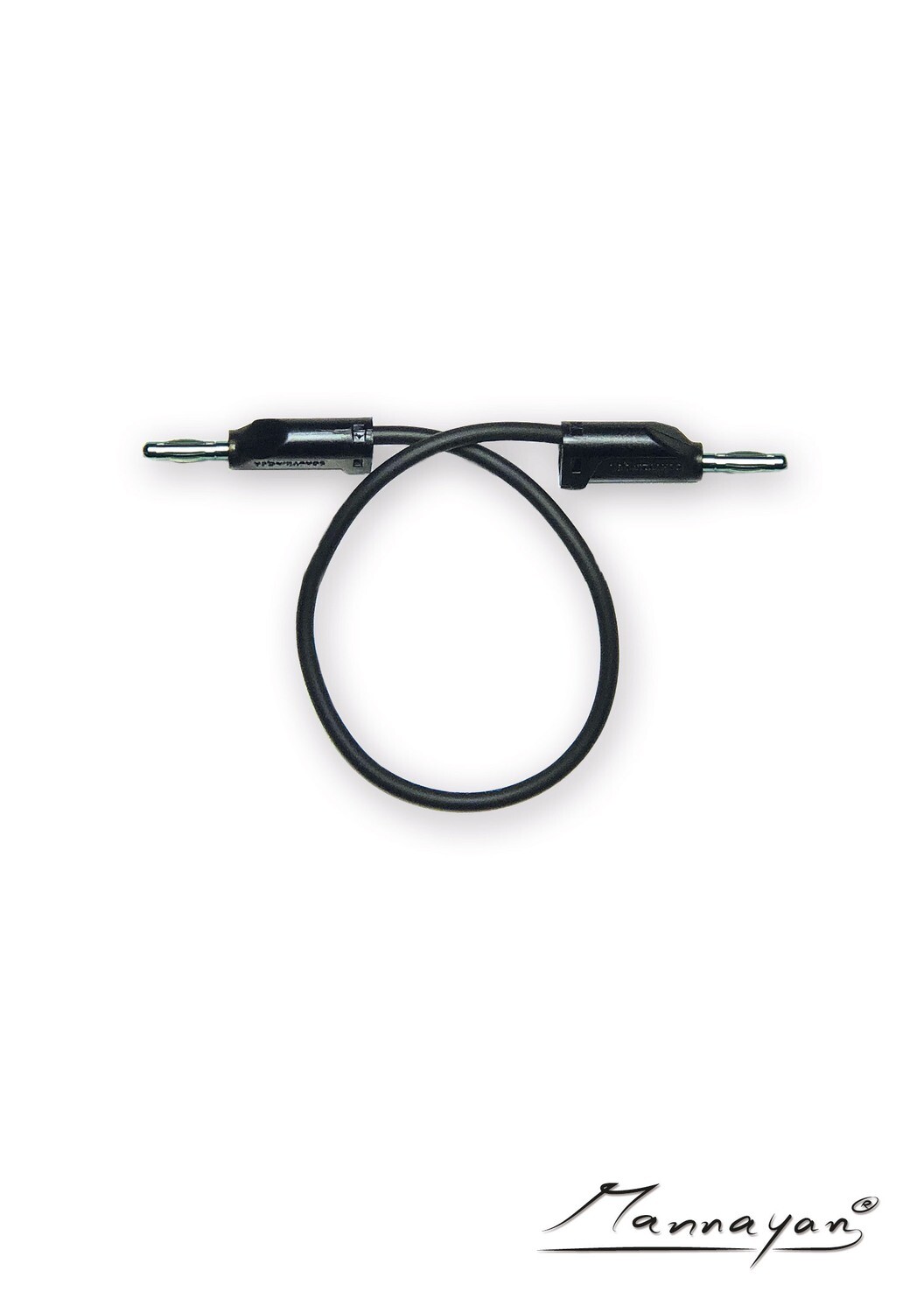 Kabel (30 cm) mit Bananenstecker für Aufschwingbecher (schwarz)