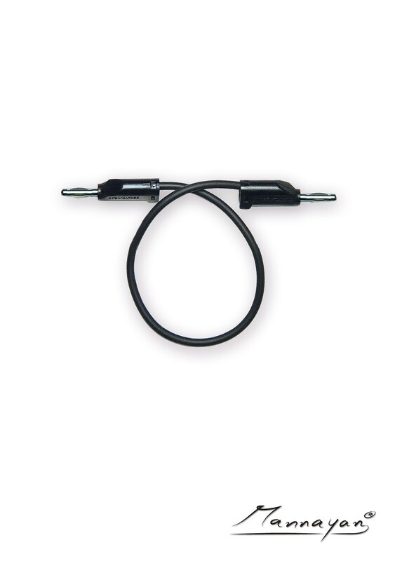Kabel (30 cm) mit Bananenstecker für Aufschwingbecher (schwarz)