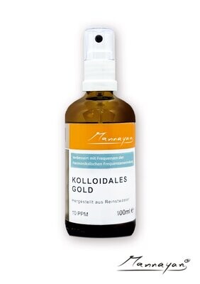Mannayan Kolloidales Gold 100 ml mit Zerstäuber
