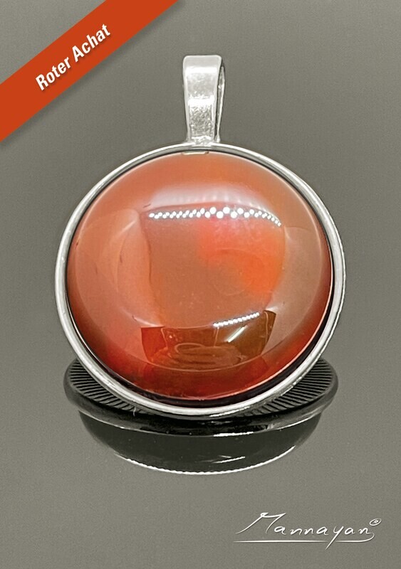 E-Blocker Amulett "Halbedelstein" Roter Achat