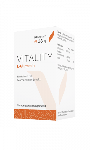 VITALITY L-Glutamin /  Die Aminosäure für den Darm / 60 Kapseln