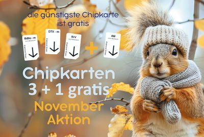 3+1 gratis auf alle Chipkarten