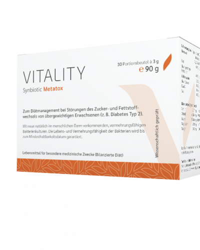 VITALITY Synbiotic Metatox / Fett- und Zuckerstoffwechsel im Griff / 30 Beutel à 3 g VITALITY Synbiotic Metatox / Fett- und Zuckerstoffwechsel im Griff / 30 Beutel à 3 g