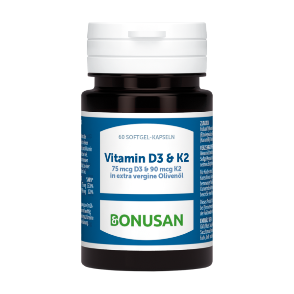 Vitamin D3 & K2 | Softgel-Kapseln 60 Stück